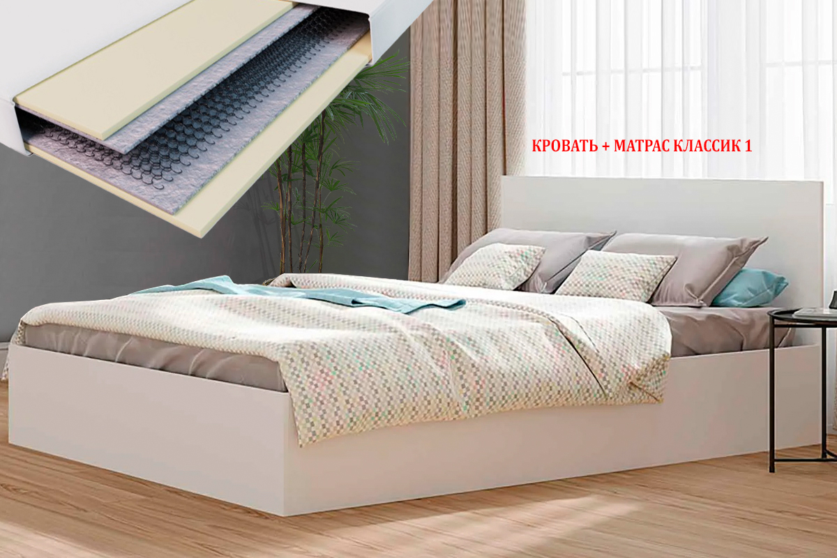 more-krovat-s-matrasom-zixaz-00053214-160-belyi-mf-sistema