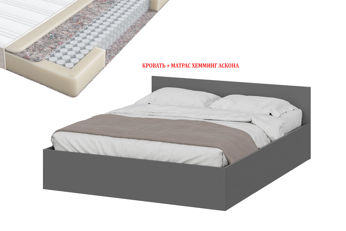 klassik-krovat-1600-s-matrasom-askona-00055370-grafit-mf-sistema